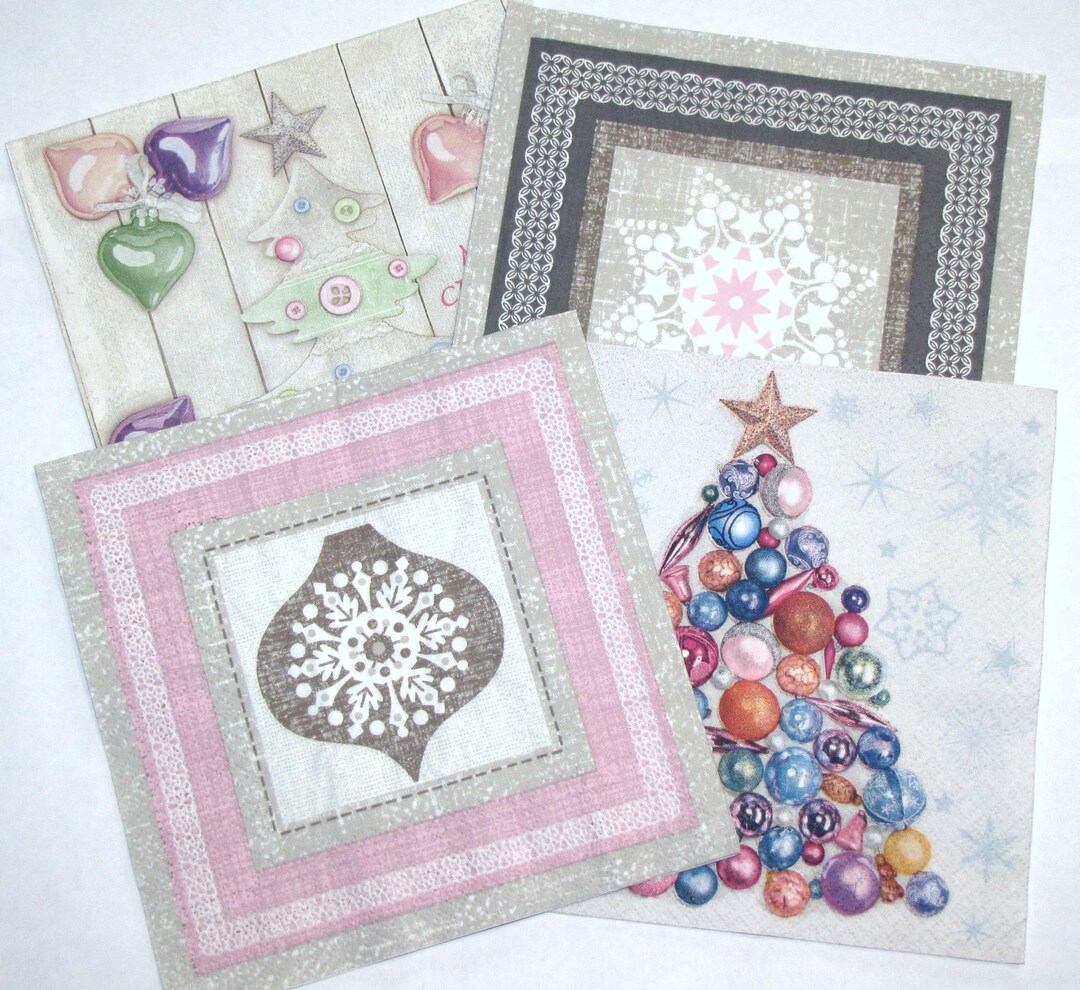 Mixed Napkins for Decoupage Paper Napkins for Christmas Etsy