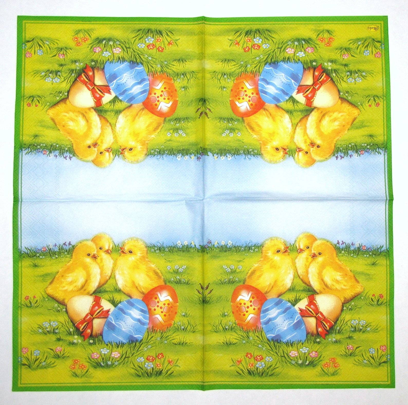 4 Decoupage Napkins Easter Chicken Napkin Craft Paper Napkin Etsy