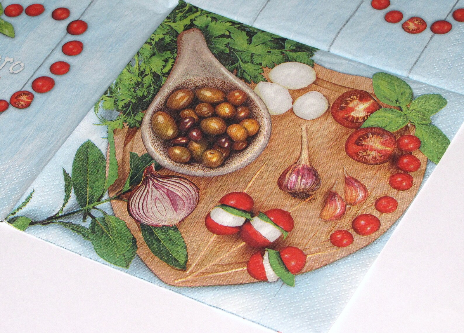 4 Decoupage Napkins Italian Variety Craft Paper with Tomato Etsy