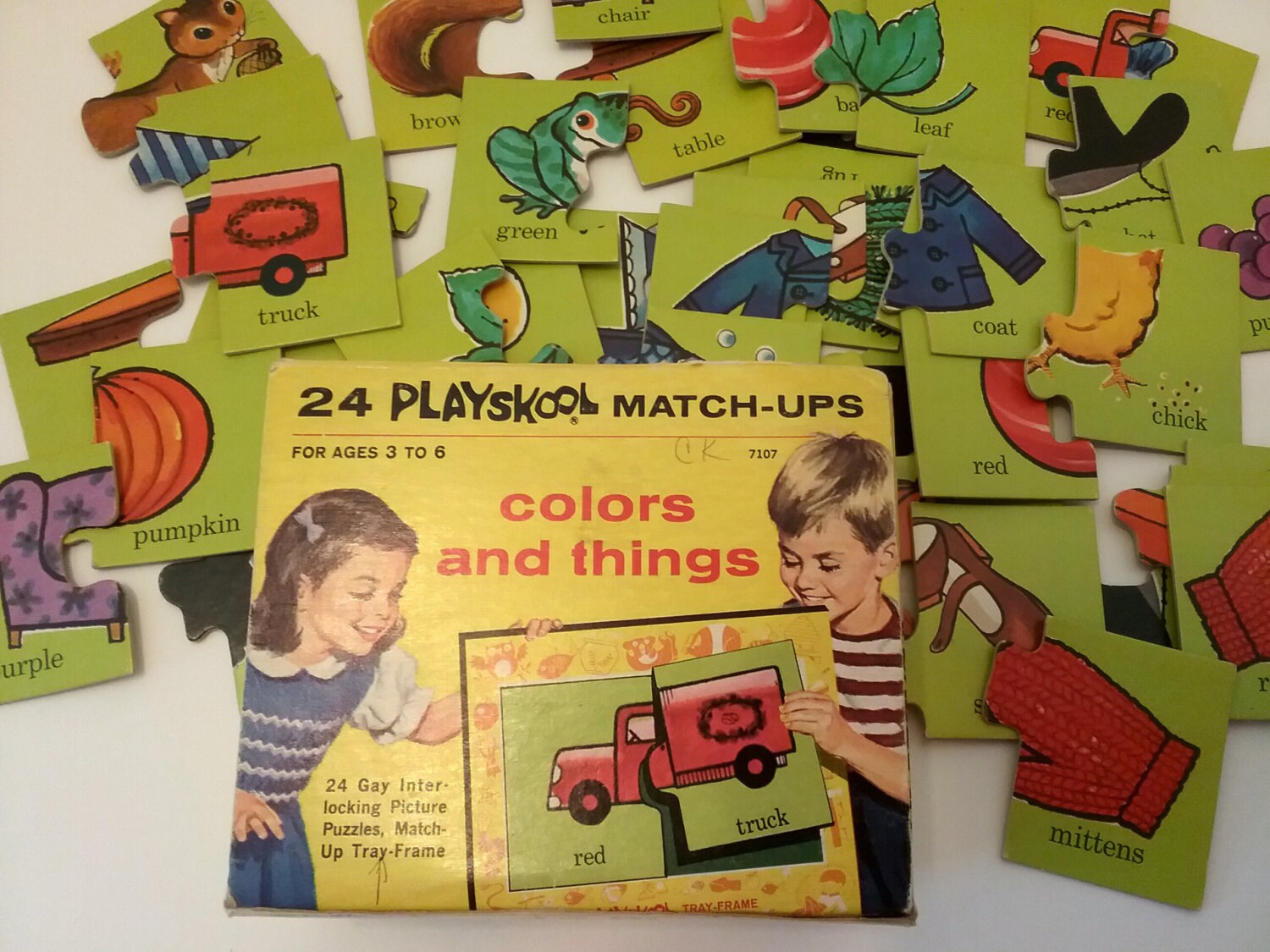 24 Playskool Matchups Colors and Things educational game Etsy