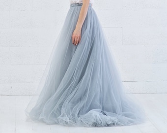 Cora - braid detail tulle wedding skirt