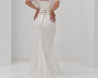 Nebula - sparkly mermaid tail design bridal skirt