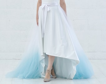 Vivian - detachable tulle half skirt with optional ombre dip dye