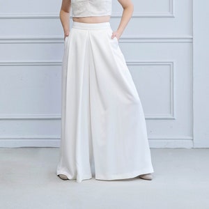 Ines palazzo pants / women's bridal or formal pants / women's wide leg trousers / bridal pants / wedding trousers image 2
