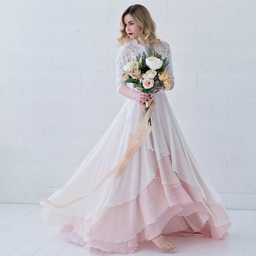 Penelope Bohemian Wedding Dress / Bridal Separates / Linen - Etsy