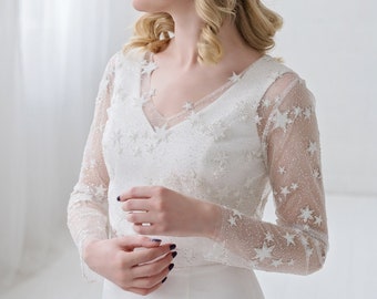 Nova - bridal cover up with stars