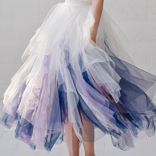 Galaxia Whimsical Short Tulle Skirt / Bridesmaids Tulle - Etsy