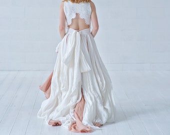 crop top wedding dress for sale