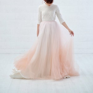 Freya - bridal overskirt / wedding dress detachable skirt / detachable ombre tulle / detachable bridal gown skirt