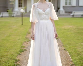 Grace - flutter sleeve wedding dress