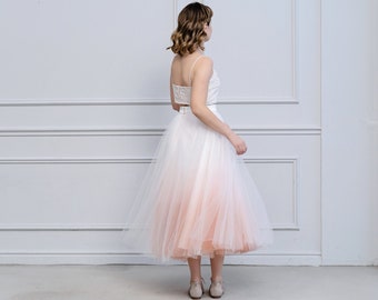 Helene shortie - occasion hand dyed tulle skirt