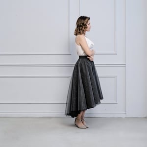 Laila - festive high low tulle skirt with sparkly glitter