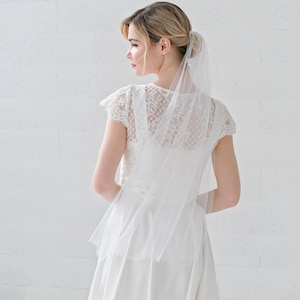 Jean - minimalist single tier narrow veil / elbow, fingertip, ballet, waltz, chapel, cathedral, royal length veil