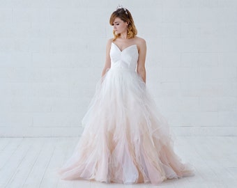 Nayeli - watercolor ombre wedding dress