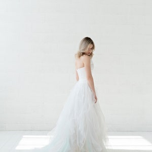 Nayeli - ombre bridal skirt / ombre wedding skirt / unique wedding skirt / colorful bridal skirt / ruffled bridal skirt watercolor design image 7