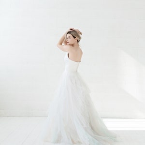 Nayeli - ombre bridal skirt / ombre wedding skirt / unique wedding skirt / colorful bridal skirt / ruffled bridal skirt watercolor design image 4