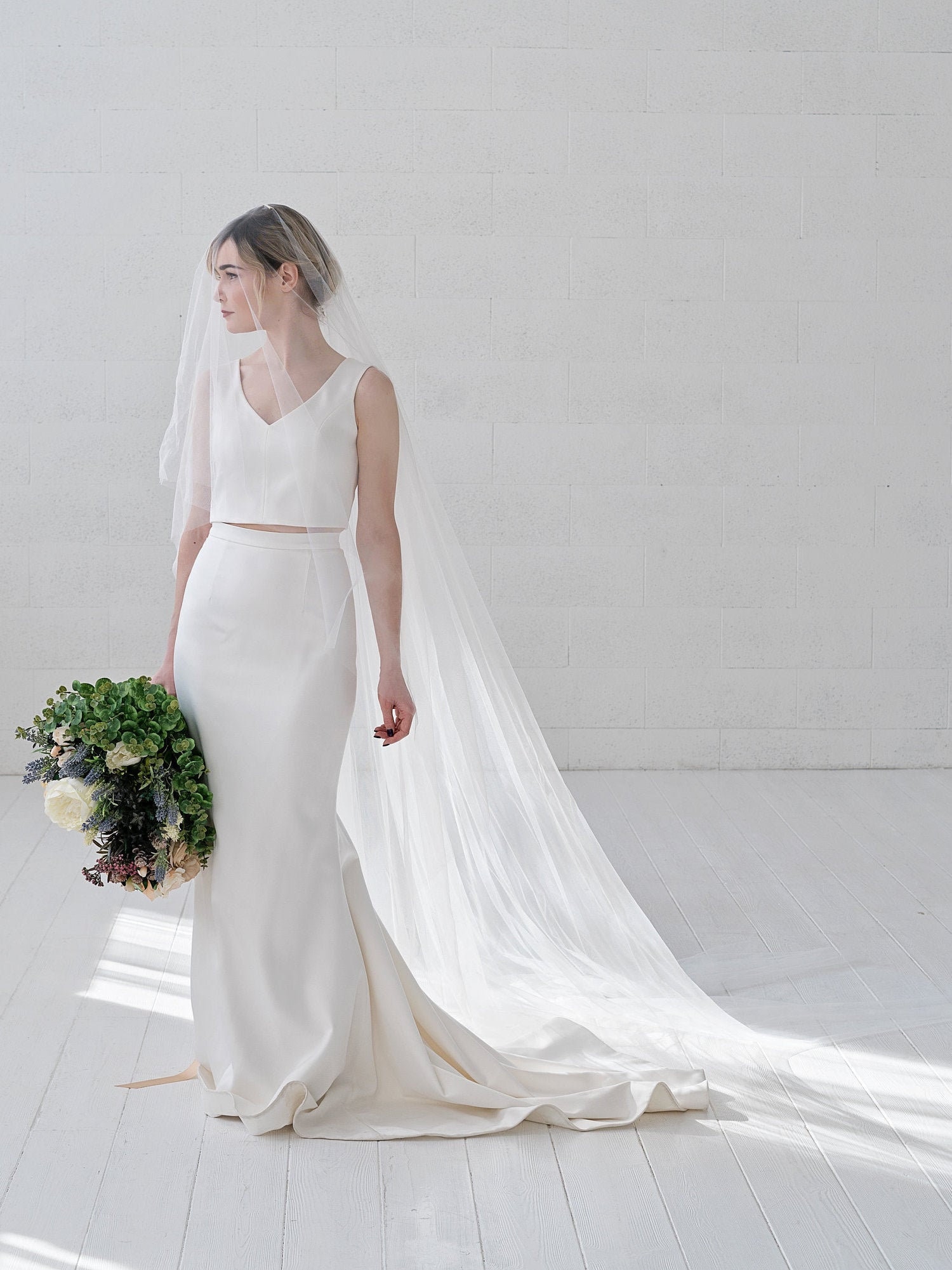 Double sale veil wedding