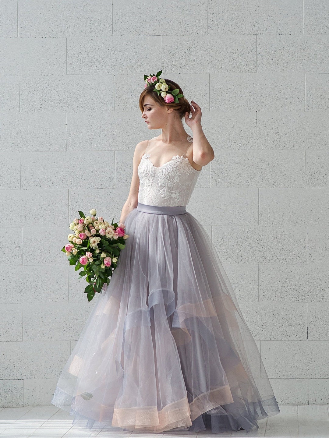Eleonor Illusion Neckline Bridal Bodysuit With Lace - Etsy
