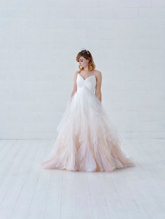 ombre wedding dress