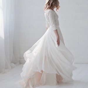 Maegan wedding dress / bohemian wedding dress / bridal separates / two piece wedding dress / fall wedding dress / simple bridal gown image 7