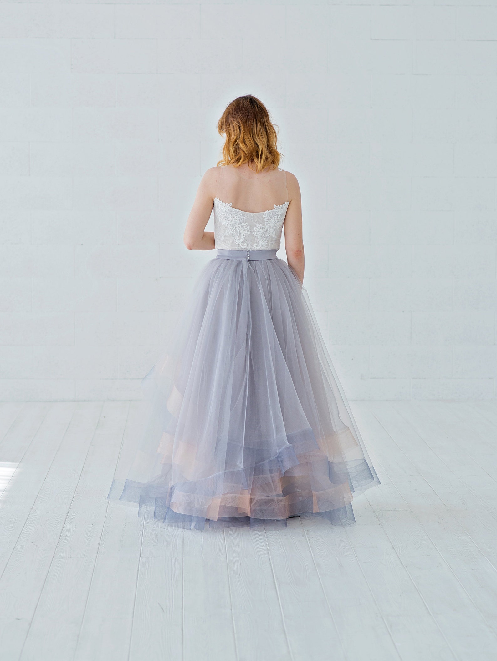 Eleonor Illusion Neckline Bridal Bodysuit With Lace | Etsy