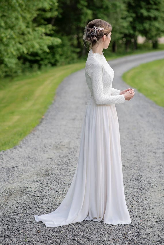 high neck bridal top