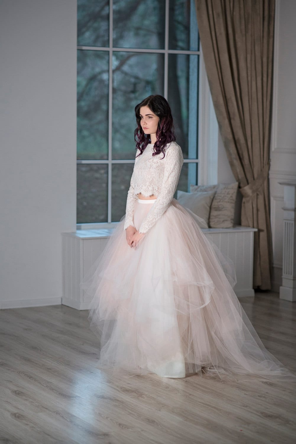 Magnolia Crop Top Wedding Dress