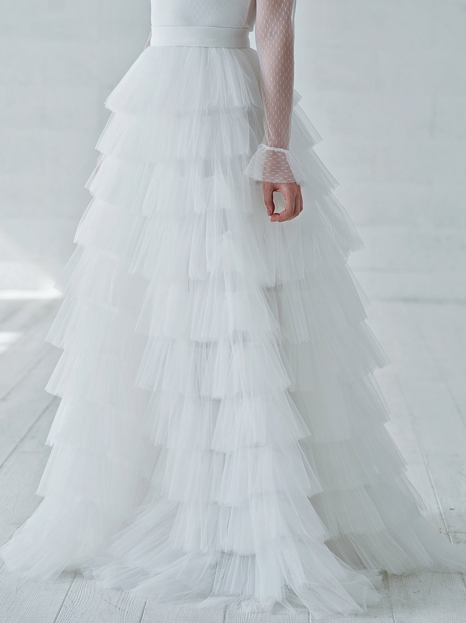 Octavia - Tiered Tulle Bridal Skirt / Ruffled Tulle Wedding Skirt Octavia - Tiered Tulle Bridal Skirt / Ruffled Tulle Wedding Skirt