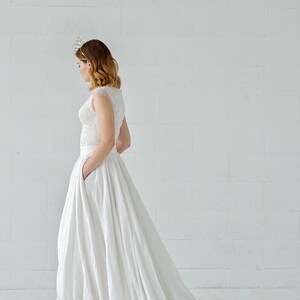 Rhea Linen Wedding Skirt / Barn Wedding Style Skirt / Natural Bridal ...