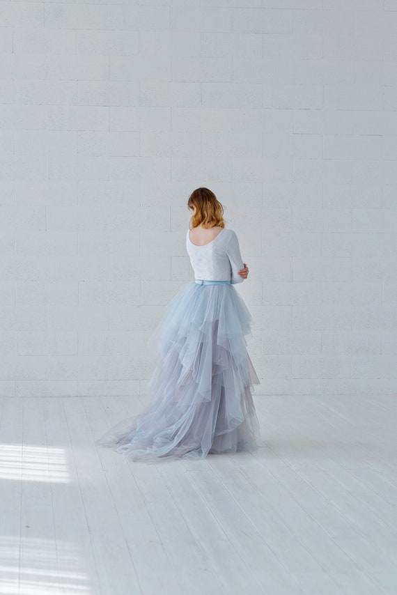 etsy blue wedding dress