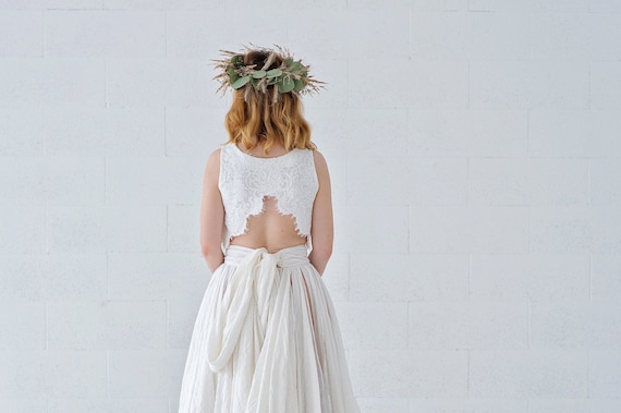 open lace back dress Seanna Cascading Ruffle Feature Strappy Back Dress White