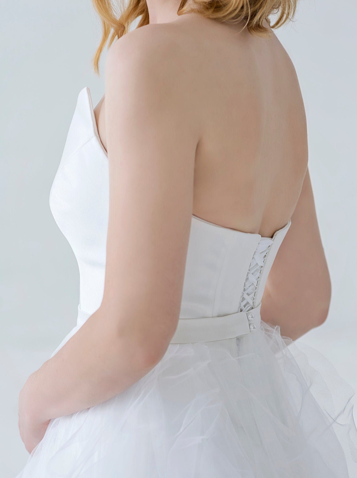 Nayeli - mikado satin bridal corset