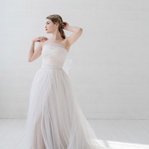 Gaia  off the shoulder wedding dress / balloon sleeves gown / image 9