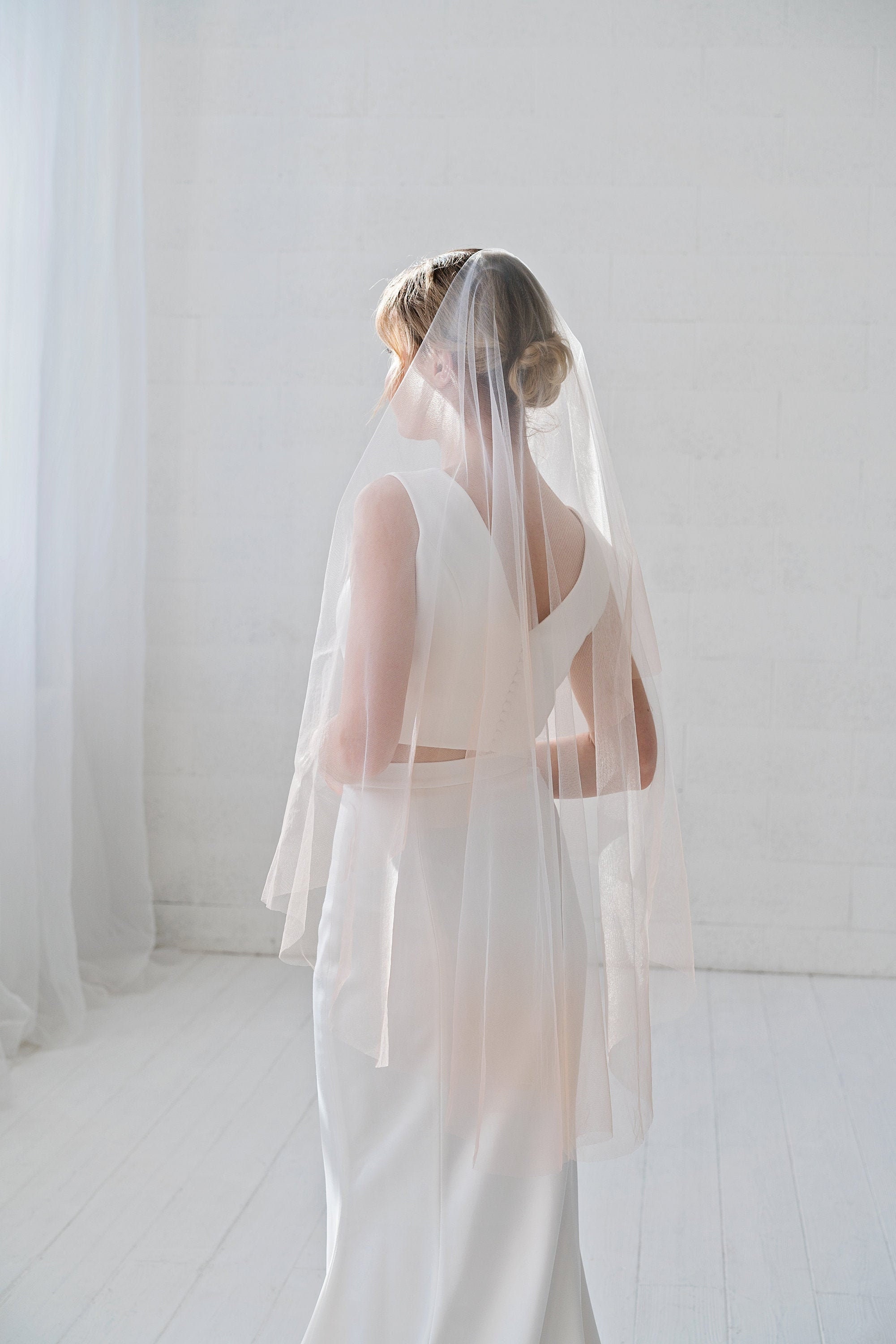 PantoraBridal Lilith Wedding Veil Ivory / Without Blusher