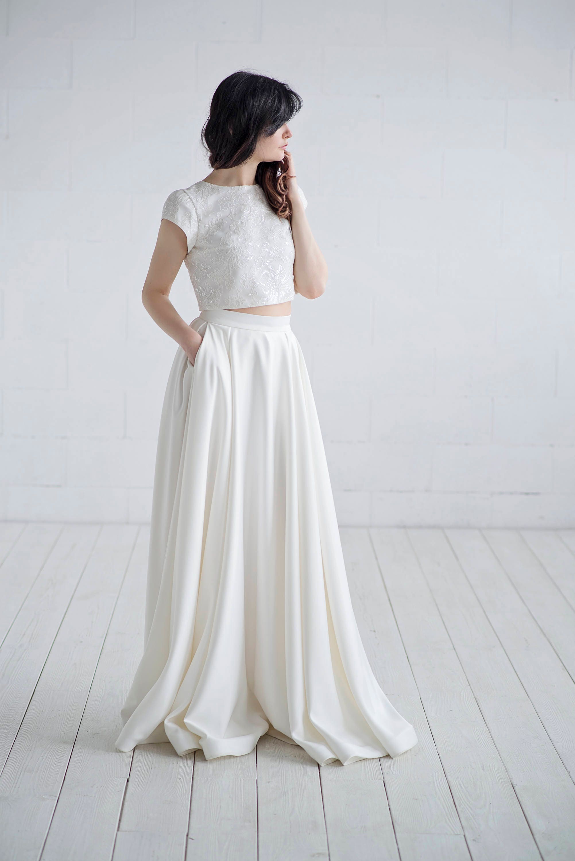 Crop top clearance dresses for wedding