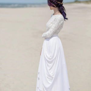 Eirene modest wedding dress / simple wedding dress / bridal separates / two piece wedding dress / winter wedding dress image 5