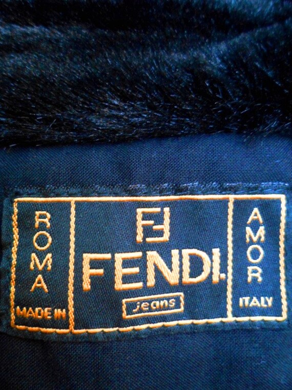 FENDI Rare 2 In 1 90s Reversible Brown Black Chec… - image 9