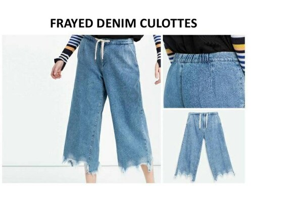 Denim culottes hotsell zara