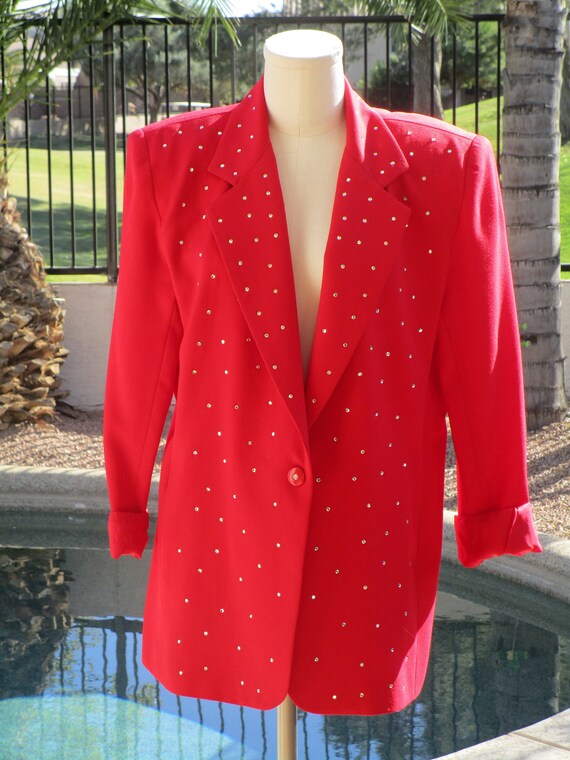 vintage red blazer