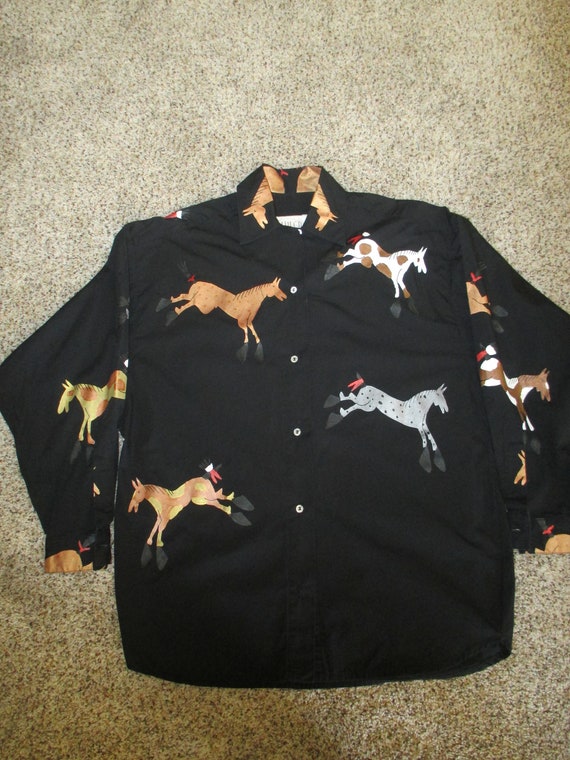 Where ITAT Santa Fe size L Black Long Sleeve Blous