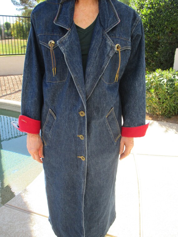 long denim duster jacket