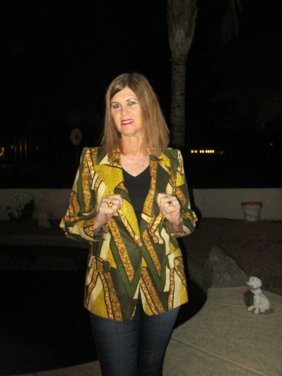 Artsy Abstract Print blazer Jacket