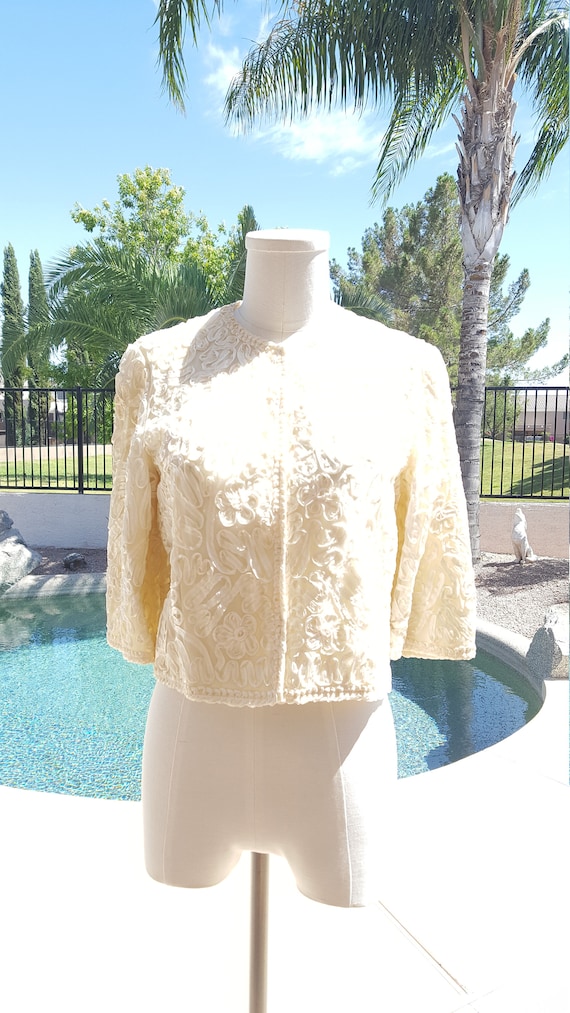 Vintage Nathalie of California 50's Ivory/Cream Cr