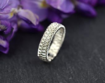 Wwoven silver ring "Laoise"