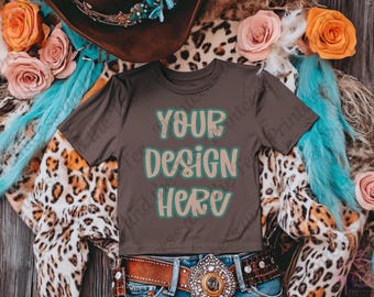 Western-mockups, Gildan Comfort-kleuren, sweatermockup png, Bella Canvas, trendy mockups, digitaal product