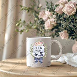 Life is Better in the South PNG Clipart - Printable Digital Art for Home Decor, T-Shirts, and Crafts