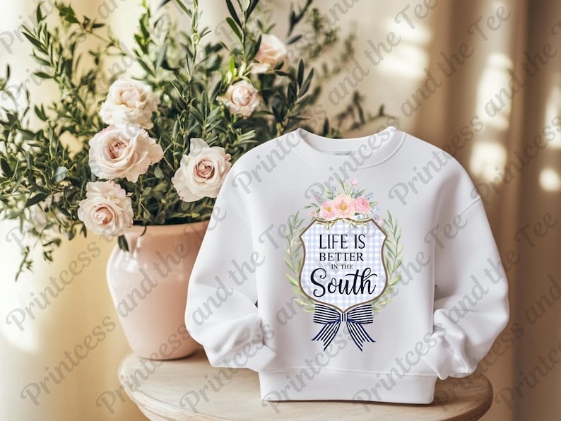 Life is Better in the South PNG Clipart - Printable Digital Art for Home Decor, T-Shirts, and Crafts