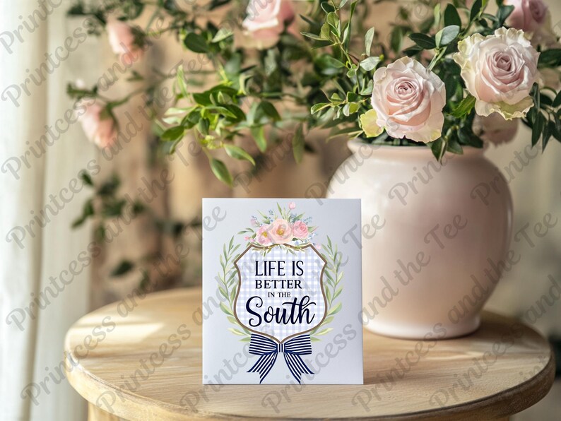 Life is Better in the South PNG Clipart - Printable Digital Art for Home Decor, T-Shirts, and Crafts