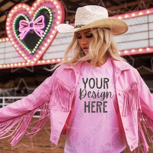 white cowboy Pink color top suede White cowboy Pink color top suede main image 4