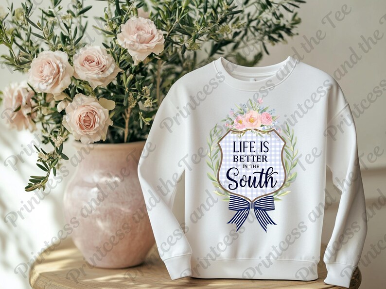 Life is Better in the South PNG Clipart - Printable Digital Art for Home Decor, T-Shirts, and Crafts